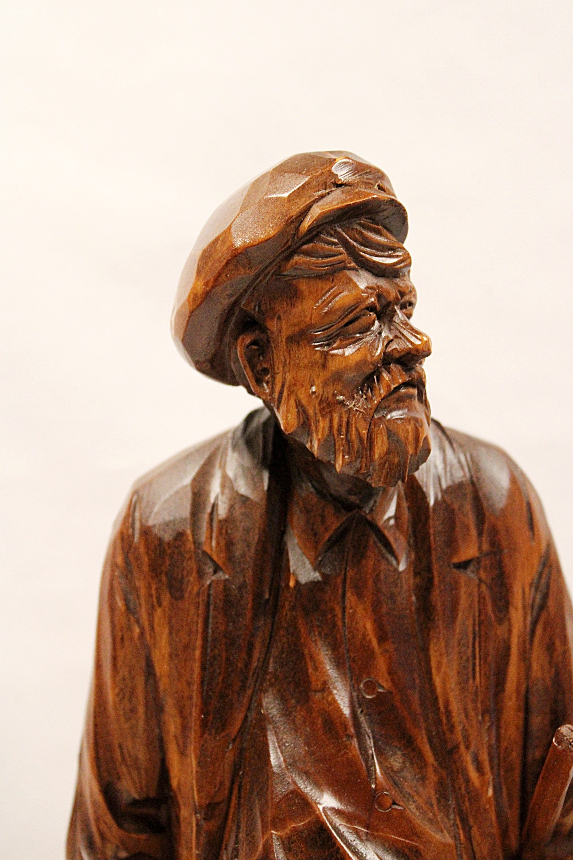 Hand-Carved Wood Sculpture by Paul Emile Caron