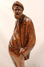 Hand-Carved Wood Sculpture by Paul Emile Caron