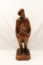 Hand-Carved Wood Sculpture by Paul Emile Caron
