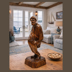 Hand-Carved Wood Sculpture by Paul Emile Caron