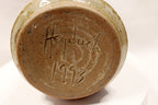 Bill Heyduck Ceramic vase with a signature and year on a white backgroundbackground