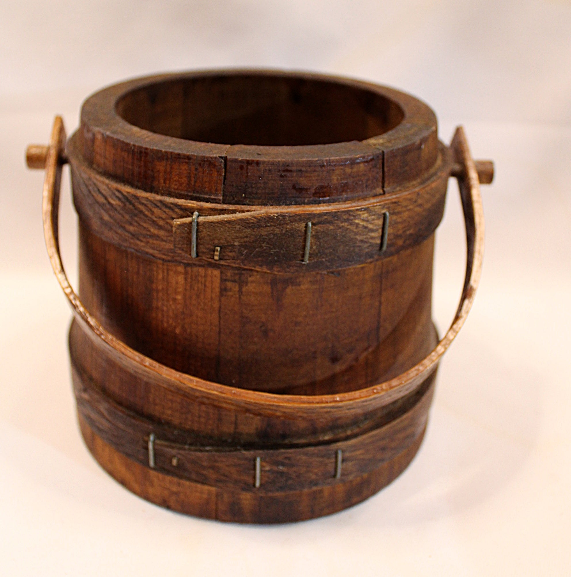 Wood Firkin - Bucket with Lid - Hard to Find Size