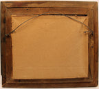 Antique Victorian Wood Frame Fruit Basket Theorem on Velvet Full Back of Frame