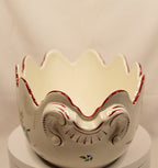 1892 French Faience Jardiniere K and G Luneville Old Strasbourg Pattern Rare