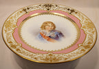 Antique IMPERIAL SEVRES Cabinet Plate with Portrait of Young Napoleon II Flat-view