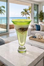 Chartreuse Art Glass Vase by Earl O. James