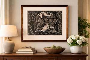Framed First Edition of Market in Patzcuaro by Surendorf