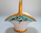 Hand Painted and Gilded German Porcelain Basket