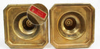 Beehive 1930s English Solid Brass Candlesticks