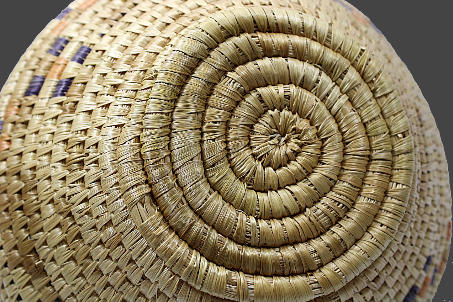 Vintage Native ALASKA YUP'IK Basket Hand Coiled by Agnes Tommy