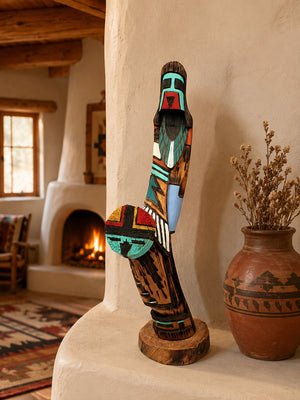 Native American Long Hair Kachina Carving