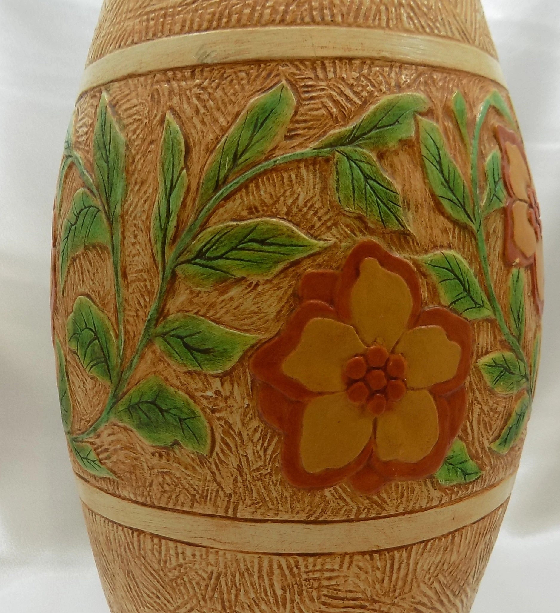 1960s Designer TABLE LAMP by Continental Studios Flower closeup