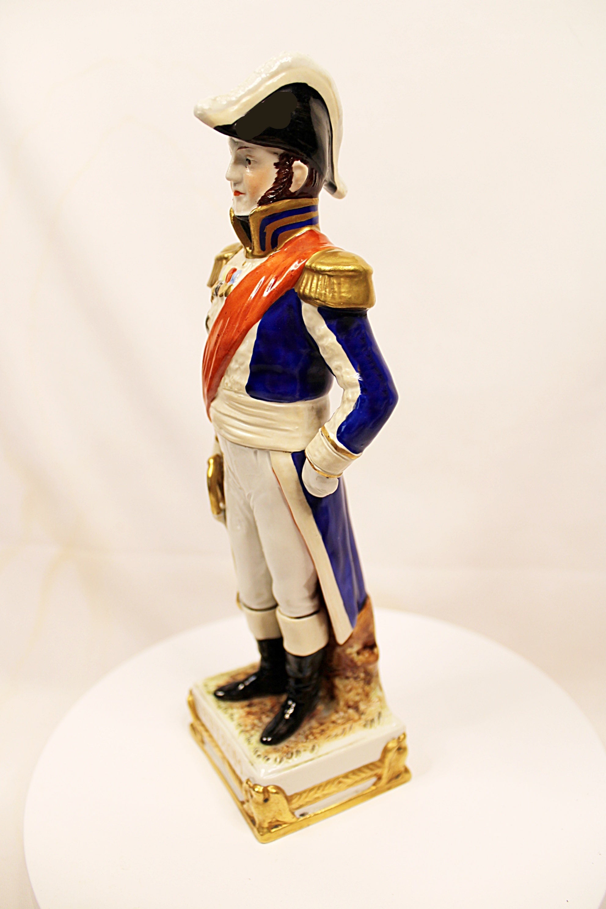 Vintage Porcelain Figurines Trio of French Generals Hand Painted