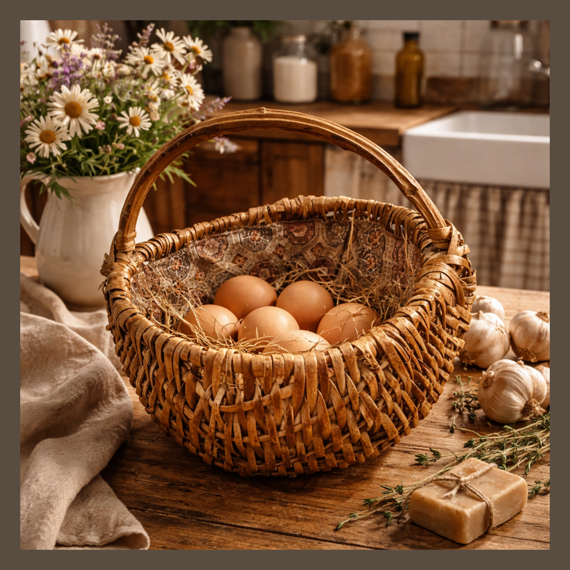Appalachia 1930s Large Willow Basket