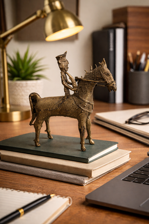 Warrior Lost Wax Figure From India Brass Dhokra