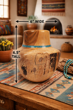 Spinning Aspen Studios Southwest Wooden Vase
