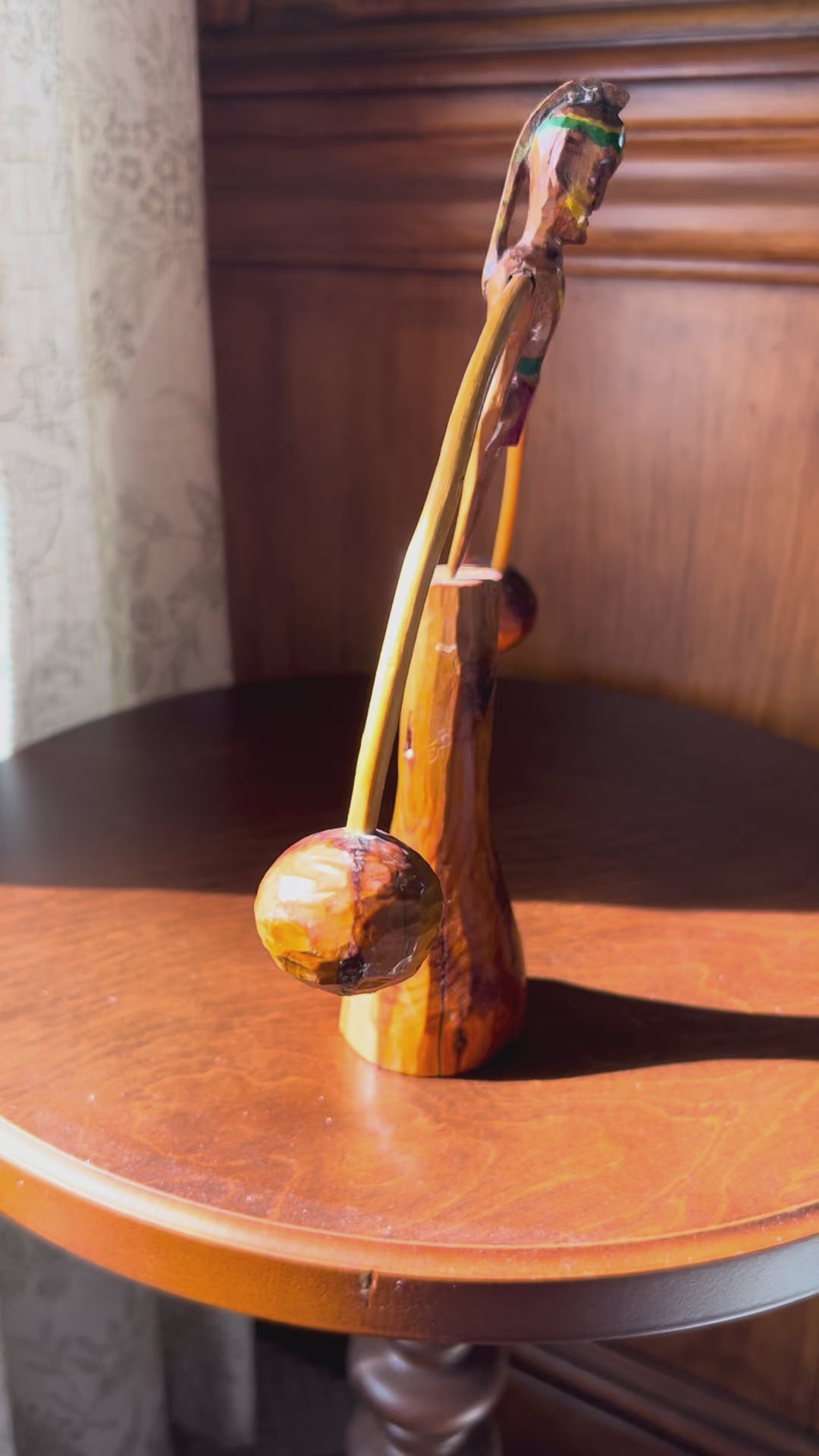 Folk Art Wood Balance Toy of a Native American Video