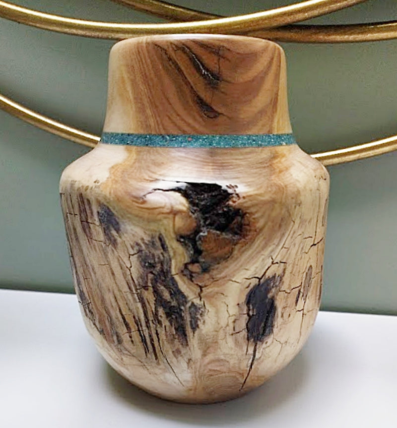 Spinning Aspen Studios Southwest Wooden Vase